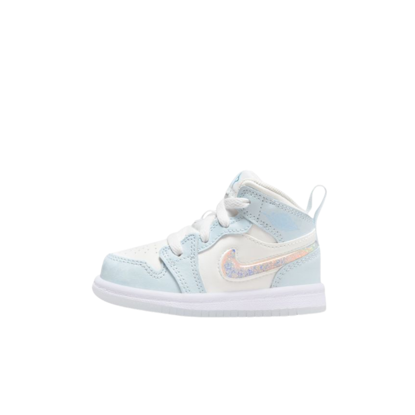 Jordan Retro 1 Mid Glitter Swoosh Bebes